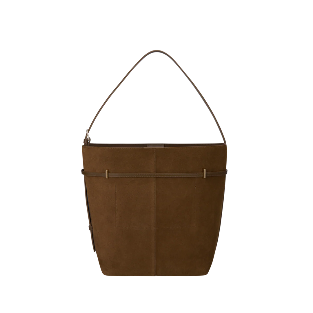 Avenne Suede Belted Tote Bag