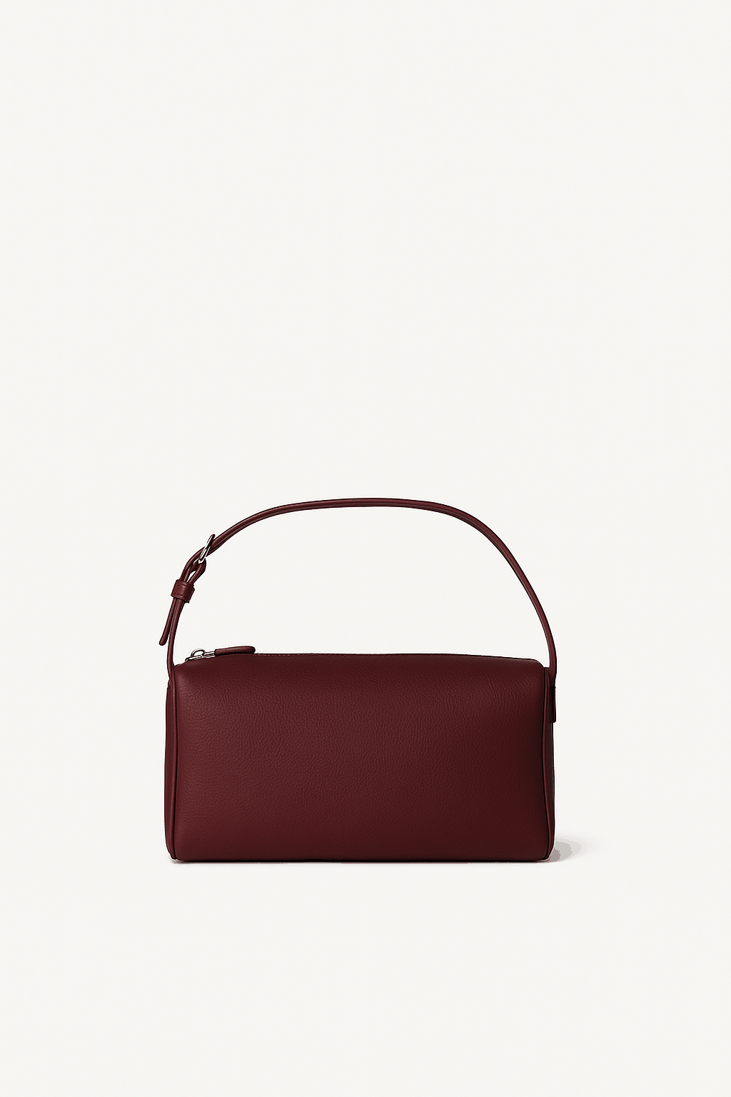 90s inspired structured handbag in burgundy