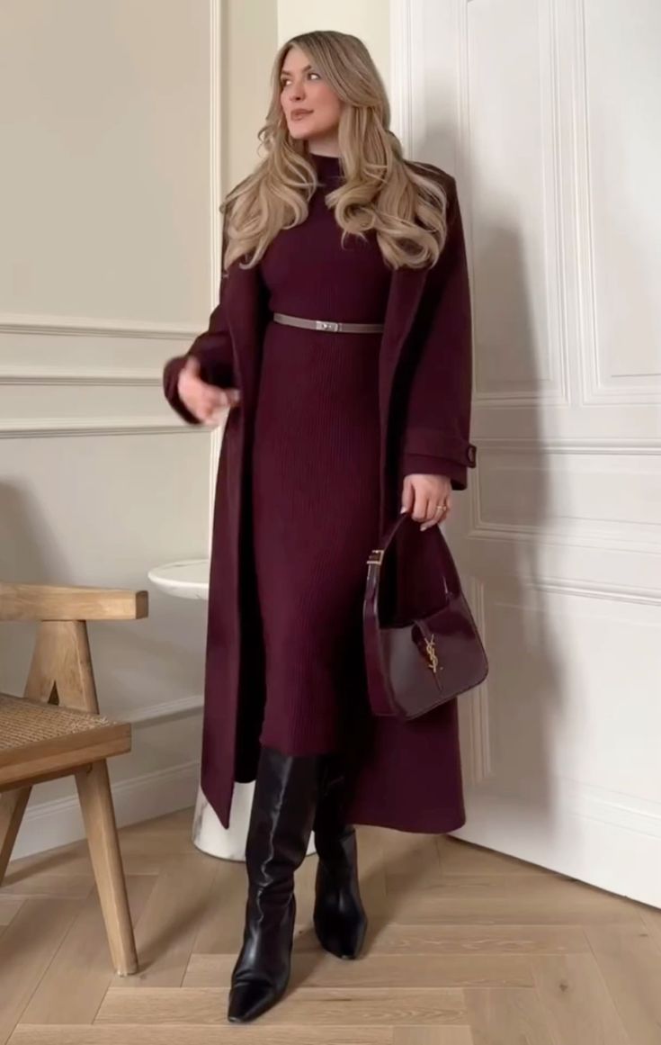 Marceline Burgundy Coat