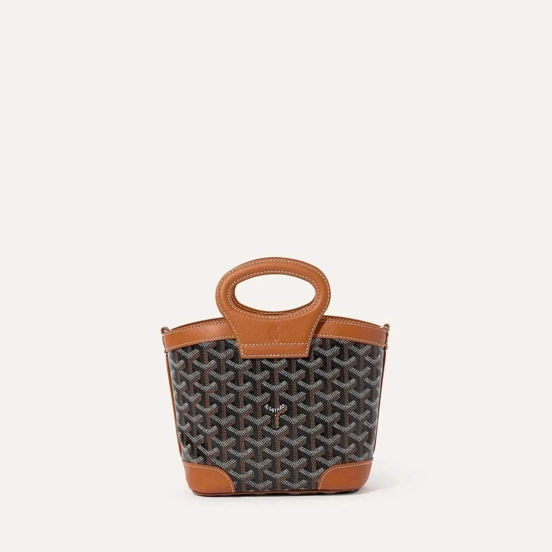 Belugina Mini Bag with vegan leather handles and removable shoulder strap for versatile wear