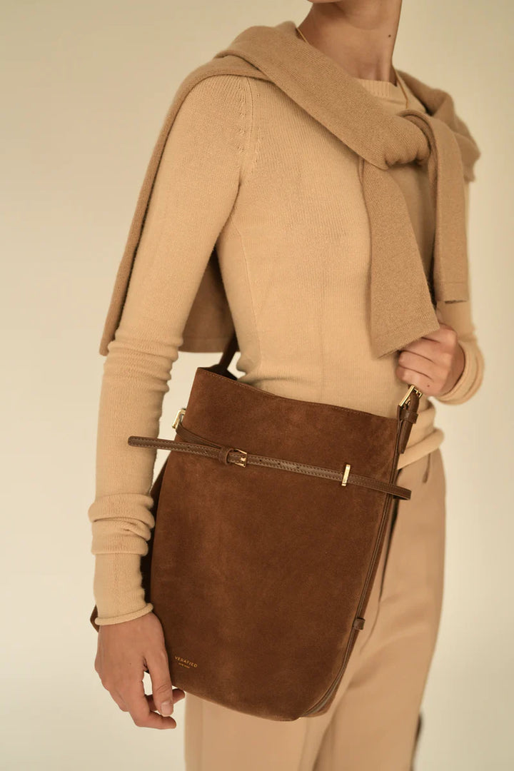 Avenne Suede Belted Tote Bag