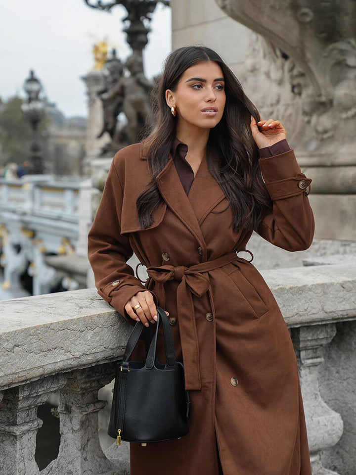 Evalyn Suede Trench Coat