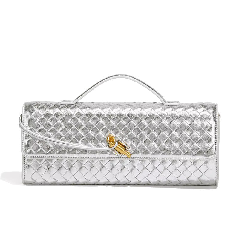 Violetta woven-clutch