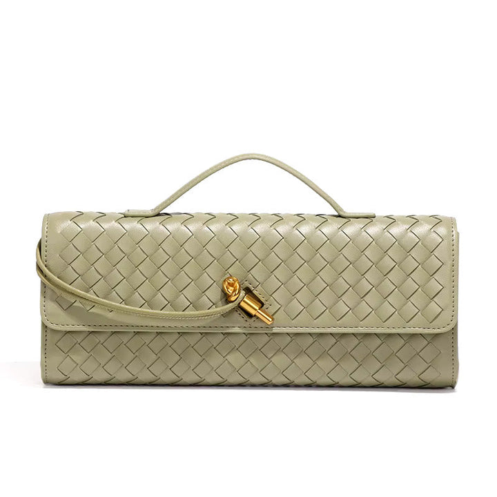 Violetta woven-clutch