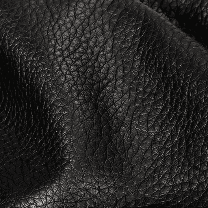 Close-up of black leather texture