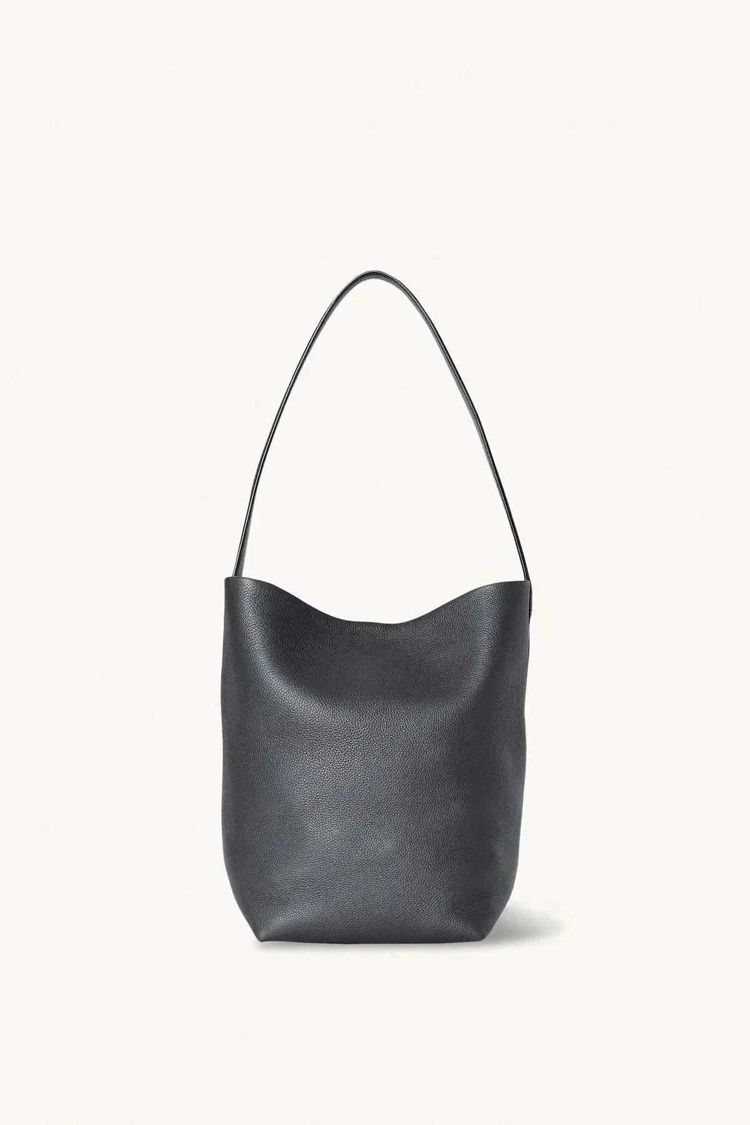 Black vegan leather Hobo shoulder bag with a soft, curved top and single strap for comfortable everyday carry.