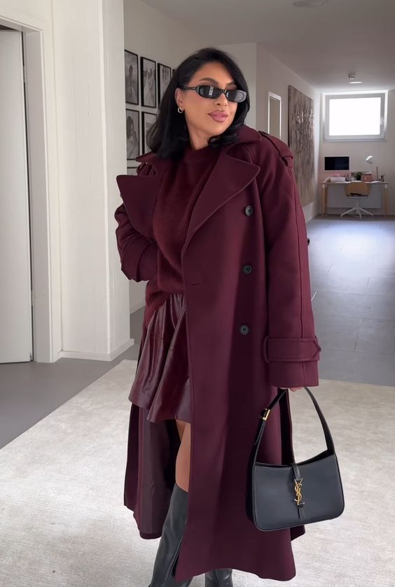 Marceline Burgundy Coat