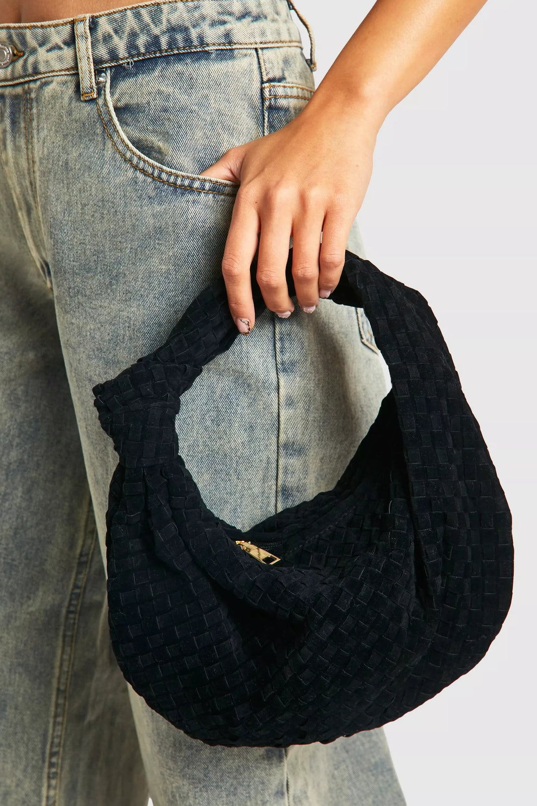 Aurelia Woven Suede Bag